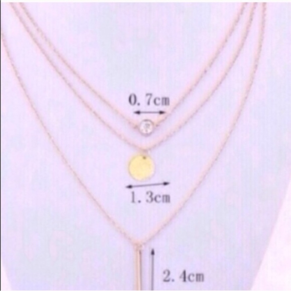 (B3) Triple Layer Necklace - Picture 4 of 5